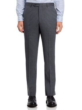 Men's Wool Dress Pants in Charcoal Gray